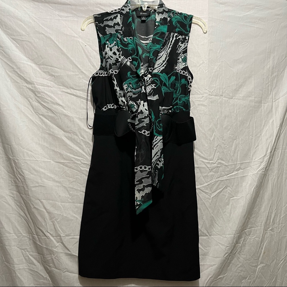 Black and green dress